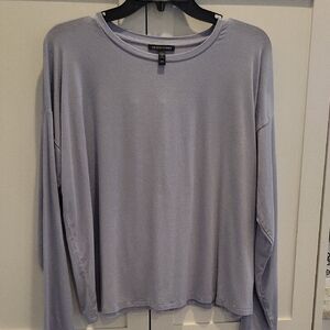 Eileen Fisher Women's Lighg Blue/Purple Long Sleeve T-shirt